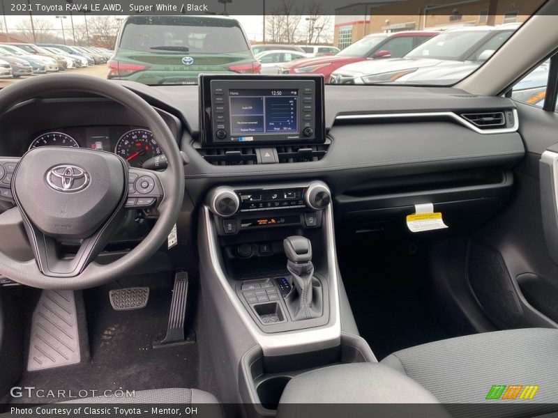Super White / Black 2021 Toyota RAV4 LE AWD