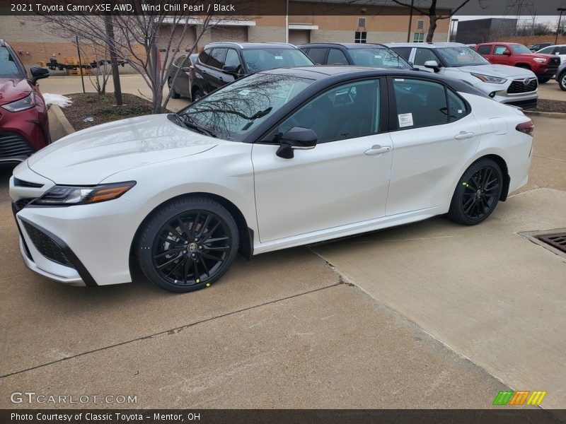 Wind Chill Pearl / Black 2021 Toyota Camry XSE AWD
