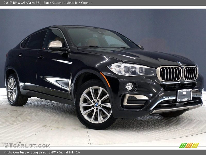 Black Sapphire Metallic / Cognac 2017 BMW X6 sDrive35i