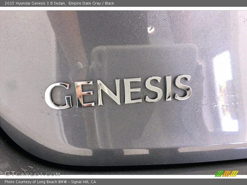 Empire State Gray / Black 2015 Hyundai Genesis 3.8 Sedan