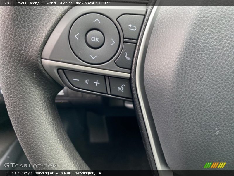 Midnight Black Metallic / Black 2021 Toyota Camry LE Hybrid