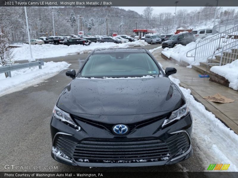 Midnight Black Metallic / Black 2021 Toyota Camry LE Hybrid