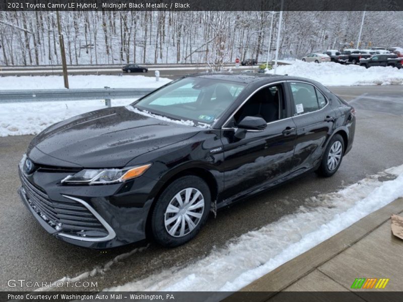 Midnight Black Metallic / Black 2021 Toyota Camry LE Hybrid