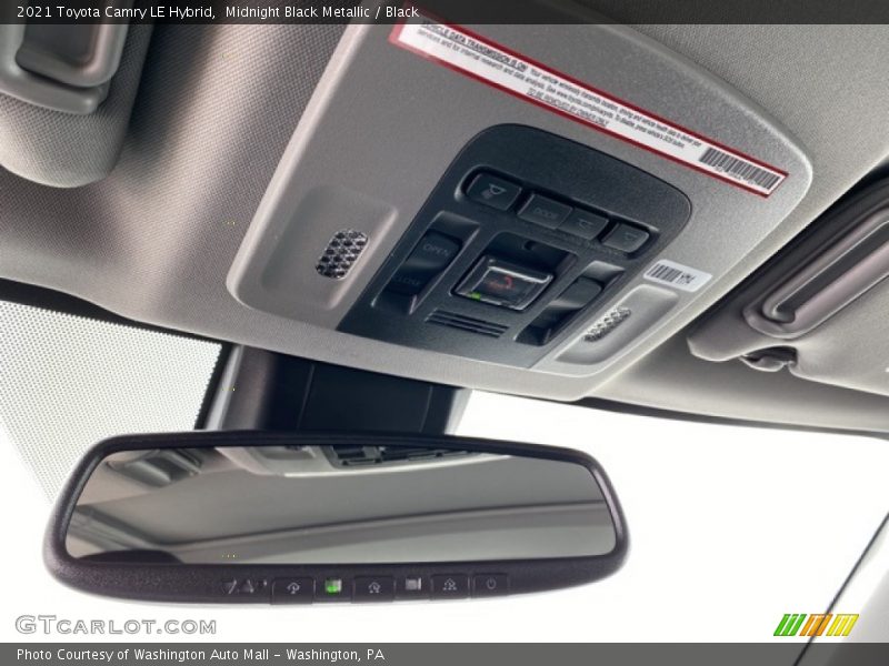 Midnight Black Metallic / Black 2021 Toyota Camry LE Hybrid
