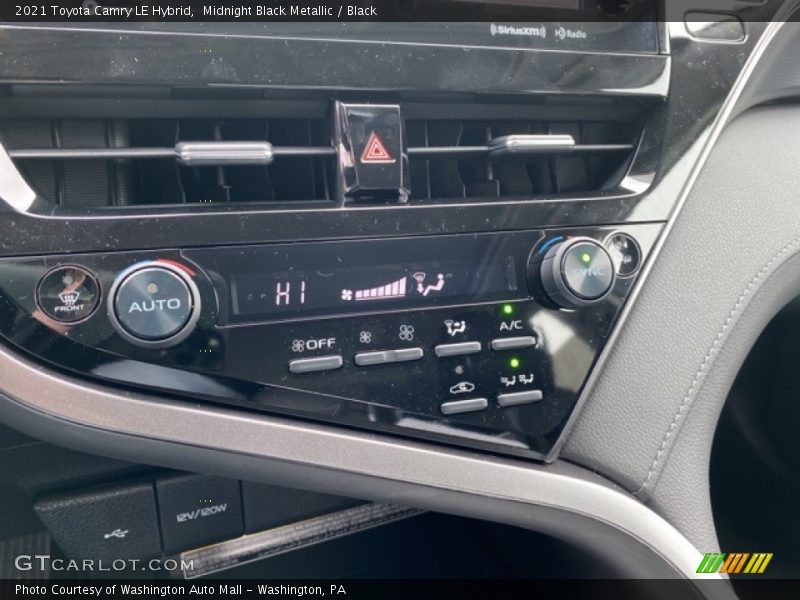 Midnight Black Metallic / Black 2021 Toyota Camry LE Hybrid