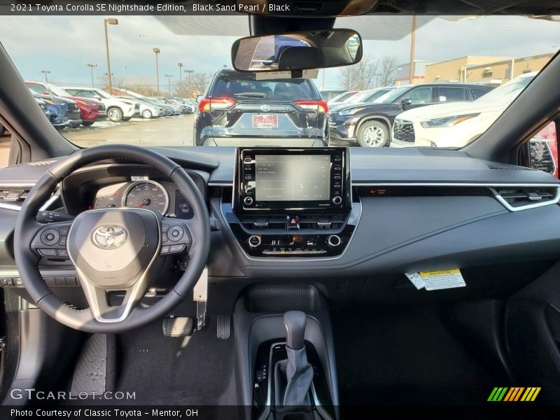 Black Sand Pearl / Black 2021 Toyota Corolla SE Nightshade Edition