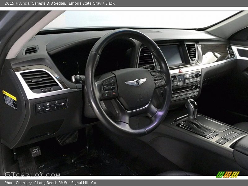 Empire State Gray / Black 2015 Hyundai Genesis 3.8 Sedan