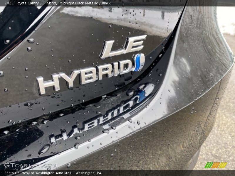 Midnight Black Metallic / Black 2021 Toyota Camry LE Hybrid