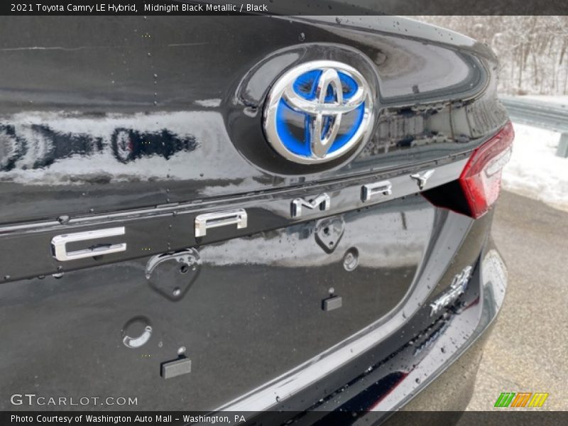 Midnight Black Metallic / Black 2021 Toyota Camry LE Hybrid