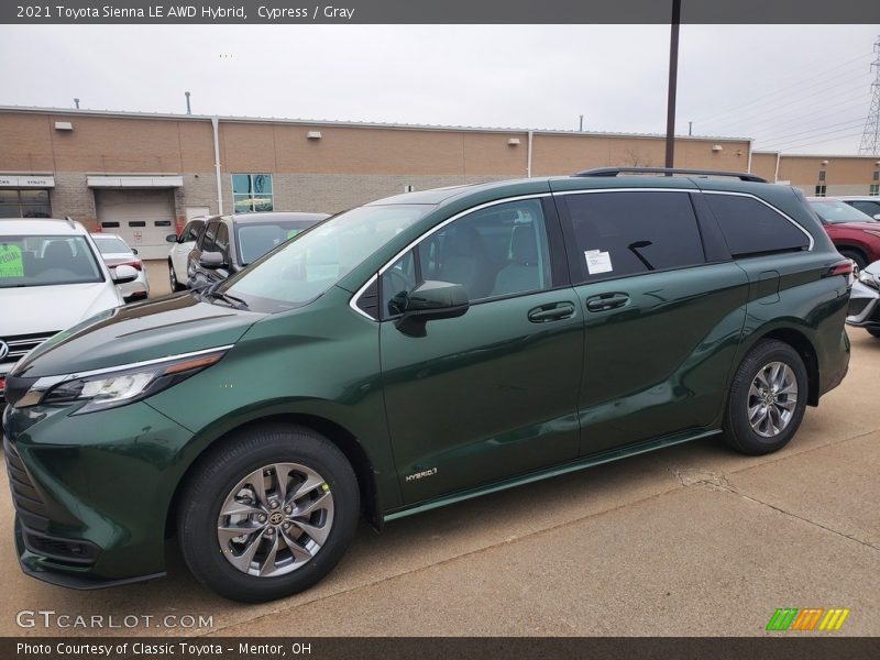 Cypress / Gray 2021 Toyota Sienna LE AWD Hybrid