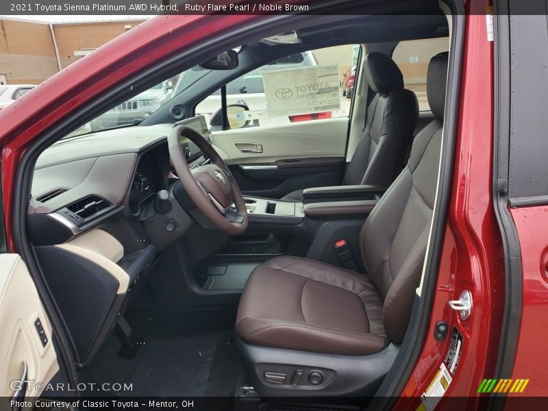  2021 Sienna Platinum AWD Hybrid Noble Brown Interior