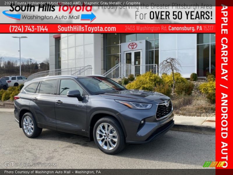 Magnetic Gray Metallic / Graphite 2021 Toyota Highlander Hybrid Limited AWD