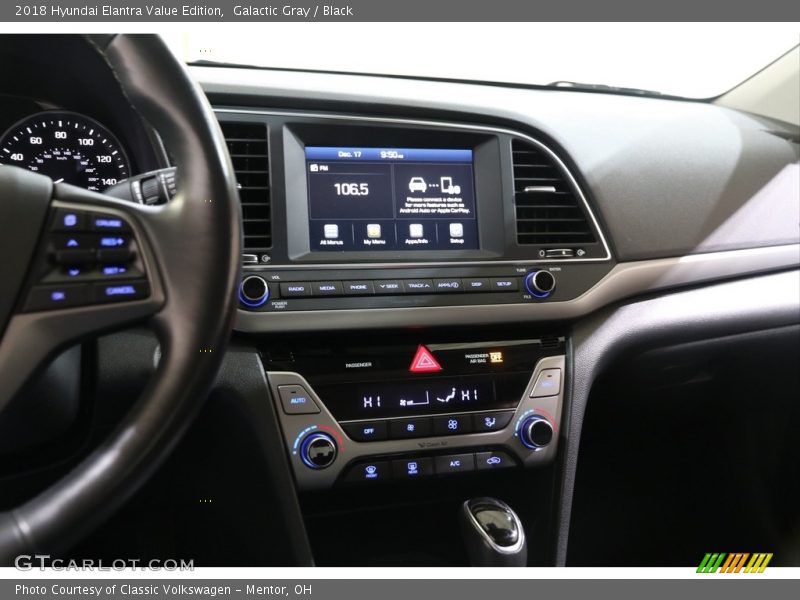 Galactic Gray / Black 2018 Hyundai Elantra Value Edition