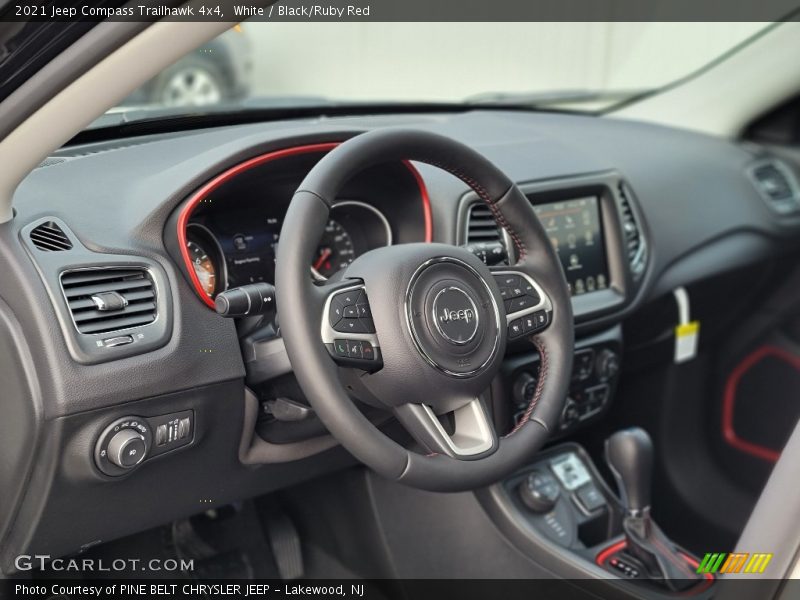White / Black/Ruby Red 2021 Jeep Compass Trailhawk 4x4