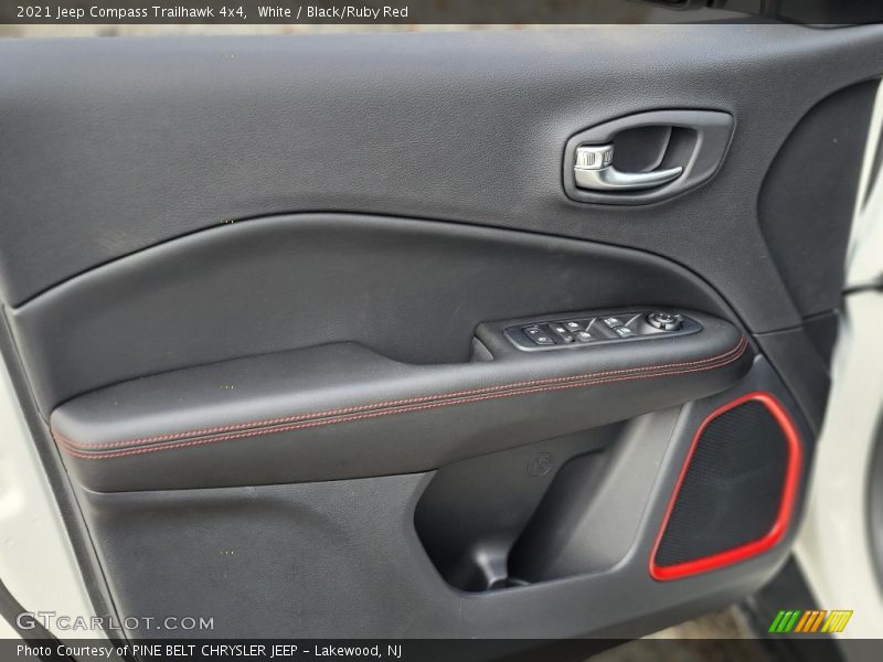 White / Black/Ruby Red 2021 Jeep Compass Trailhawk 4x4