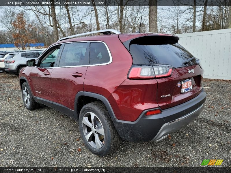 Velvet Red Pearl / Black 2021 Jeep Cherokee Limited 4x4