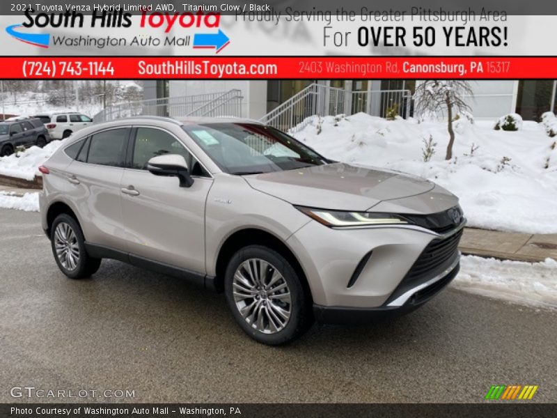 Titanium Glow / Black 2021 Toyota Venza Hybrid Limited AWD