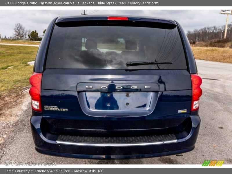 Blue Streak Pearl / Black/Sandstorm 2013 Dodge Grand Caravan American Value Package