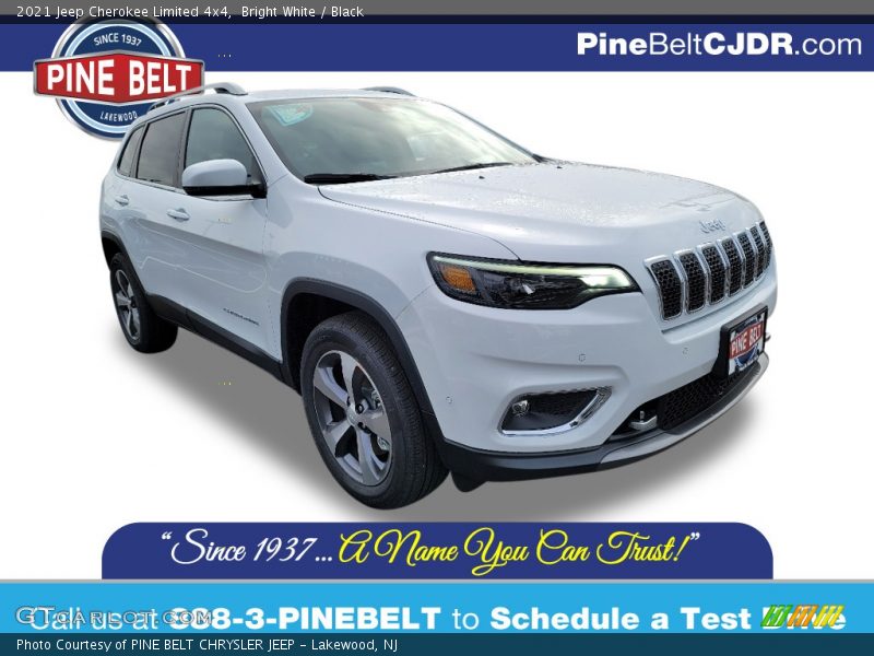 Bright White / Black 2021 Jeep Cherokee Limited 4x4