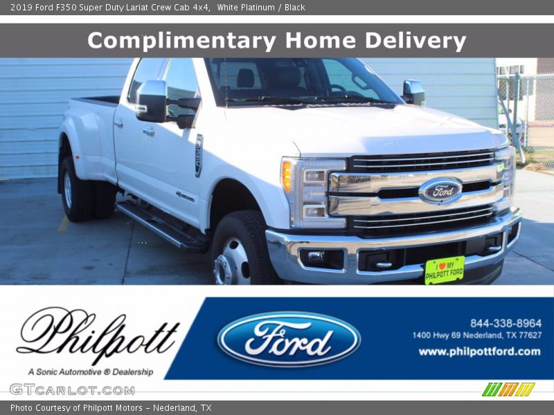White Platinum / Black 2019 Ford F350 Super Duty Lariat Crew Cab 4x4