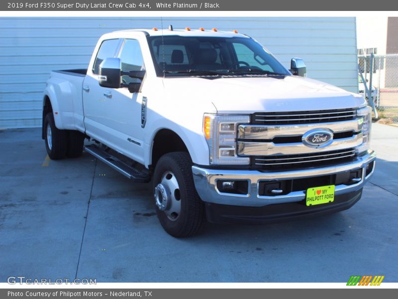 White Platinum / Black 2019 Ford F350 Super Duty Lariat Crew Cab 4x4