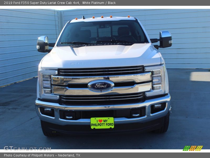 White Platinum / Black 2019 Ford F350 Super Duty Lariat Crew Cab 4x4