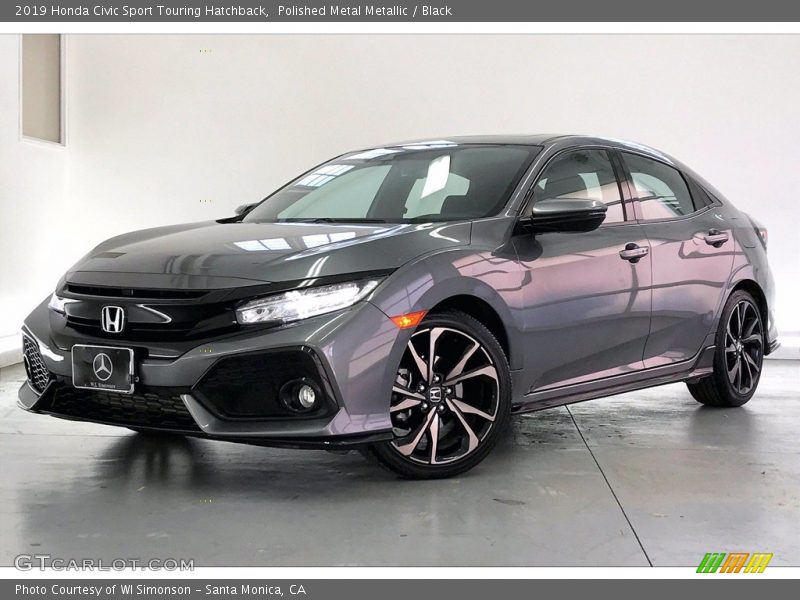 Polished Metal Metallic / Black 2019 Honda Civic Sport Touring Hatchback