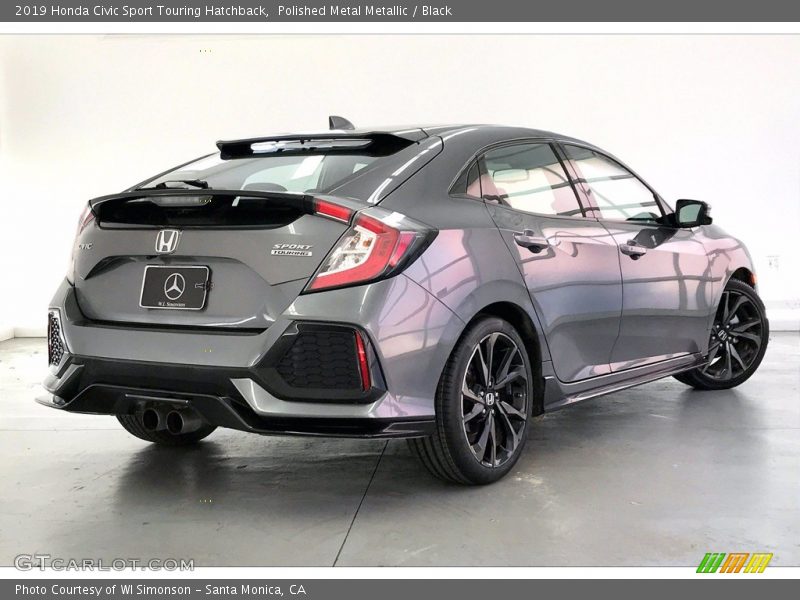 Polished Metal Metallic / Black 2019 Honda Civic Sport Touring Hatchback