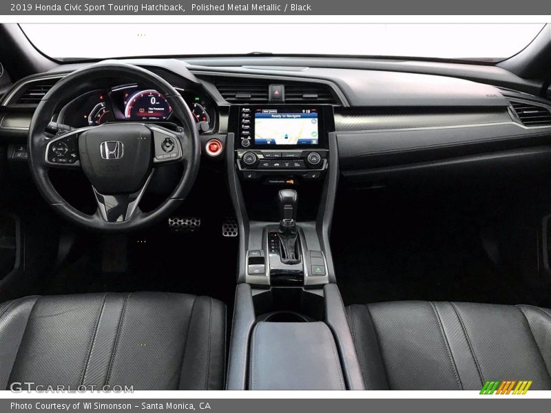 Polished Metal Metallic / Black 2019 Honda Civic Sport Touring Hatchback