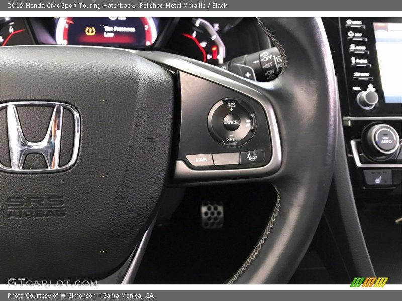 Polished Metal Metallic / Black 2019 Honda Civic Sport Touring Hatchback
