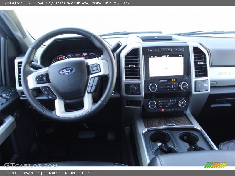 White Platinum / Black 2019 Ford F350 Super Duty Lariat Crew Cab 4x4