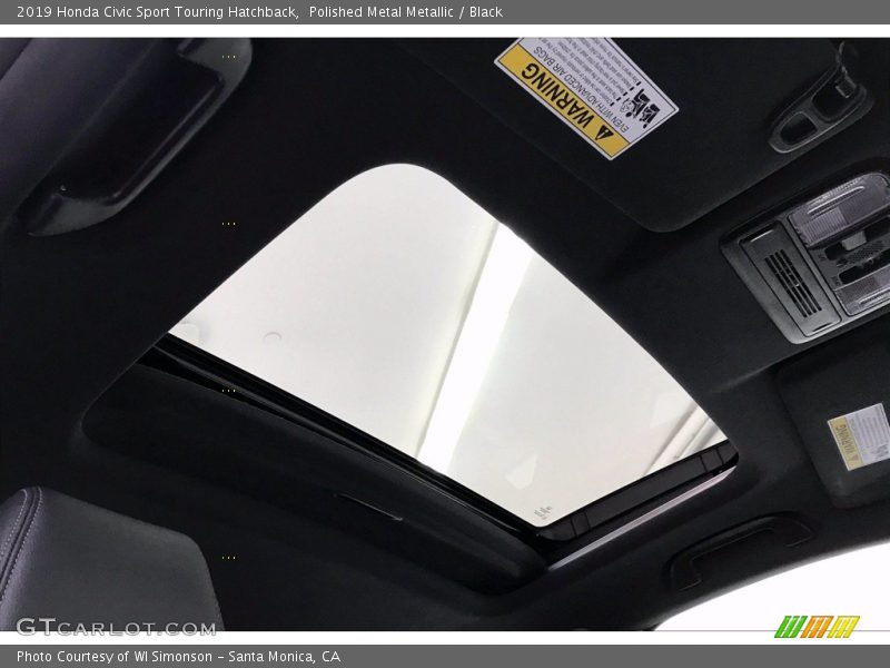 Polished Metal Metallic / Black 2019 Honda Civic Sport Touring Hatchback