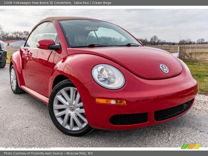 Salsa Red / Cream Beige 2008 Volkswagen New Beetle SE Convertible