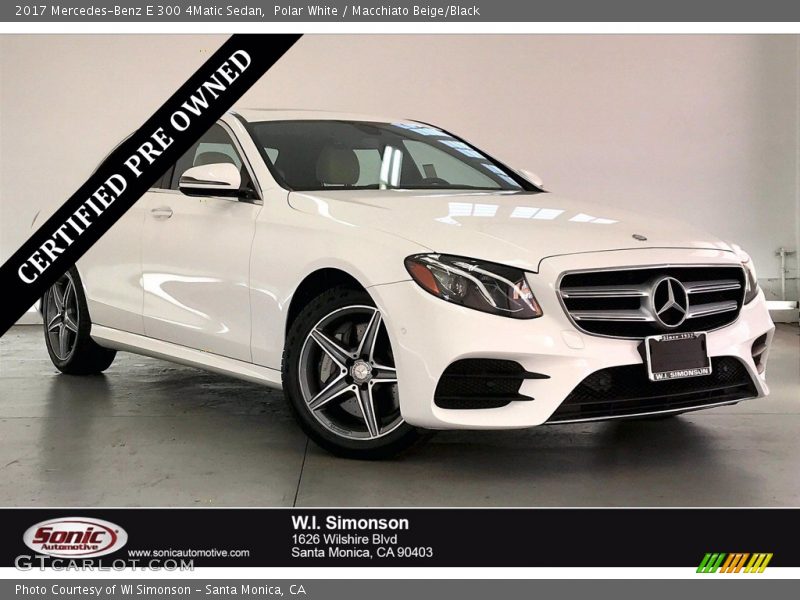 Polar White / Macchiato Beige/Black 2017 Mercedes-Benz E 300 4Matic Sedan