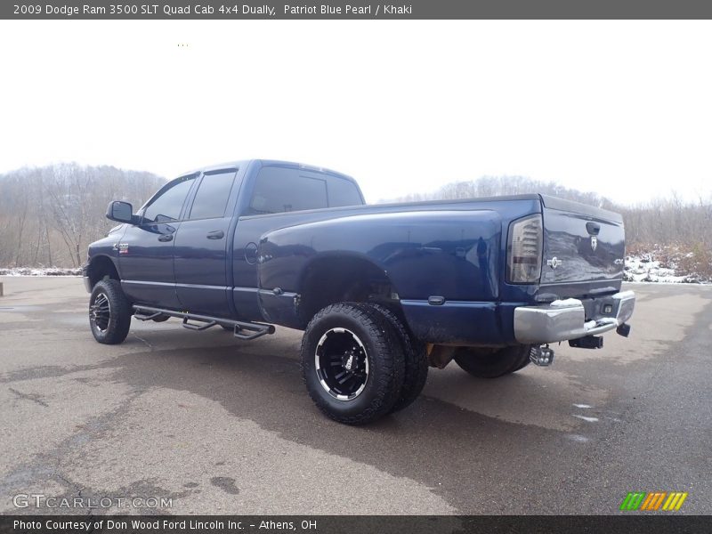 Patriot Blue Pearl / Khaki 2009 Dodge Ram 3500 SLT Quad Cab 4x4 Dually