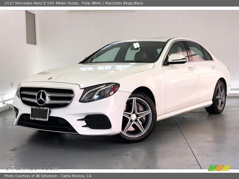 Polar White / Macchiato Beige/Black 2017 Mercedes-Benz E 300 4Matic Sedan