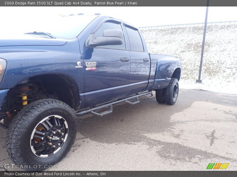 Patriot Blue Pearl / Khaki 2009 Dodge Ram 3500 SLT Quad Cab 4x4 Dually