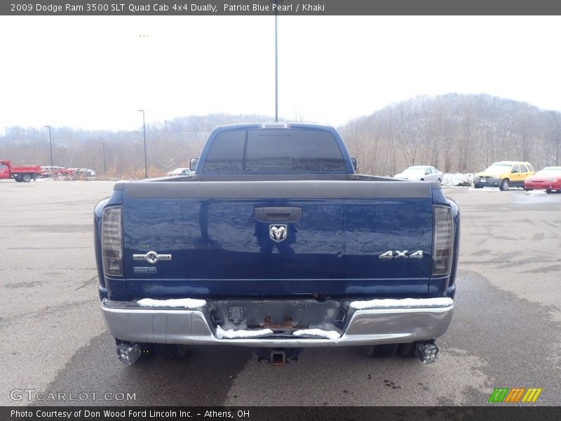 Patriot Blue Pearl / Khaki 2009 Dodge Ram 3500 SLT Quad Cab 4x4 Dually