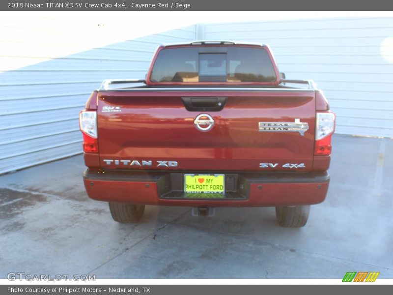 Cayenne Red / Beige 2018 Nissan TITAN XD SV Crew Cab 4x4