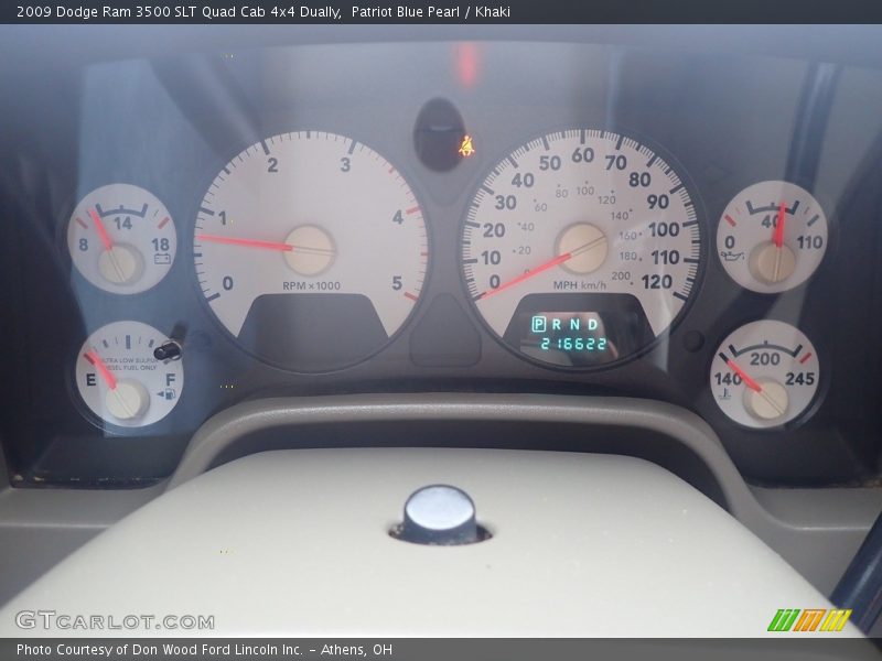 Patriot Blue Pearl / Khaki 2009 Dodge Ram 3500 SLT Quad Cab 4x4 Dually
