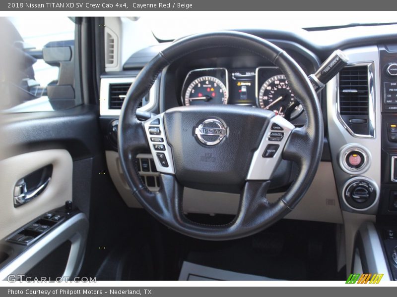 Cayenne Red / Beige 2018 Nissan TITAN XD SV Crew Cab 4x4