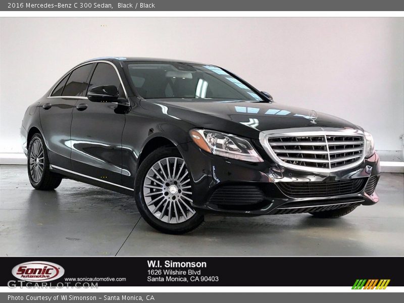 Black / Black 2016 Mercedes-Benz C 300 Sedan