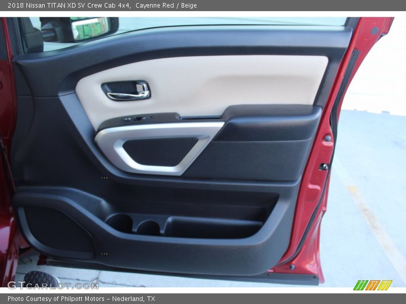 Cayenne Red / Beige 2018 Nissan TITAN XD SV Crew Cab 4x4