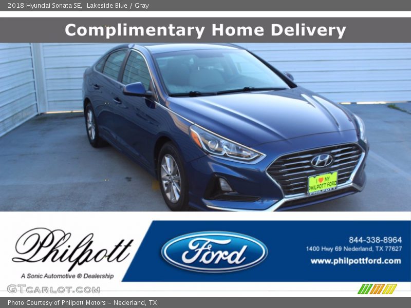 Lakeside Blue / Gray 2018 Hyundai Sonata SE