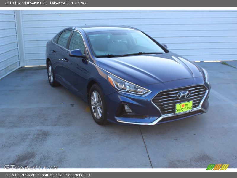 Lakeside Blue / Gray 2018 Hyundai Sonata SE