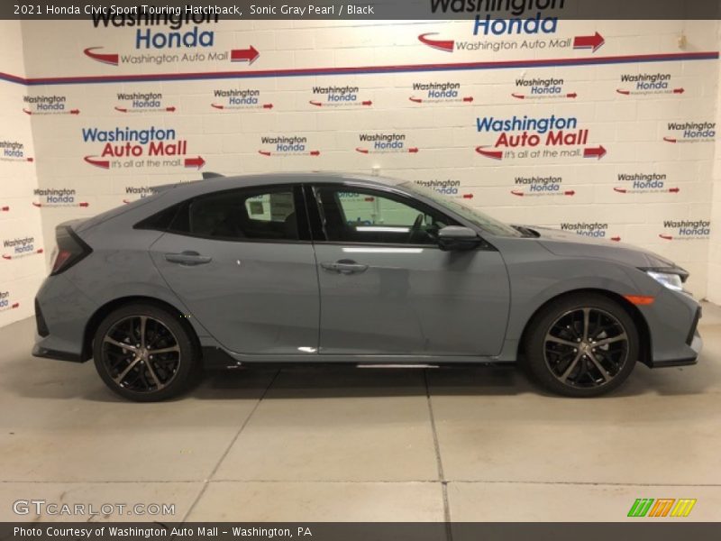 Sonic Gray Pearl / Black 2021 Honda Civic Sport Touring Hatchback