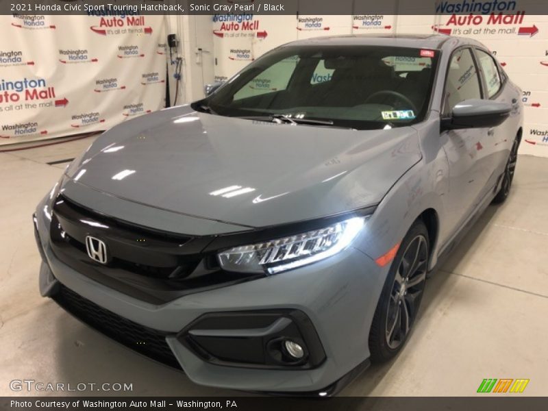 Sonic Gray Pearl / Black 2021 Honda Civic Sport Touring Hatchback