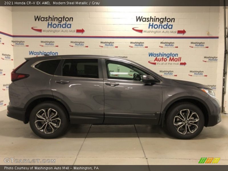 Modern Steel Metallic / Gray 2021 Honda CR-V EX AWD