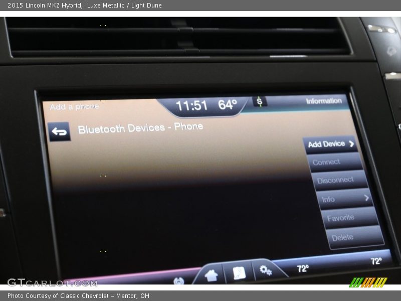 Luxe Metallic / Light Dune 2015 Lincoln MKZ Hybrid