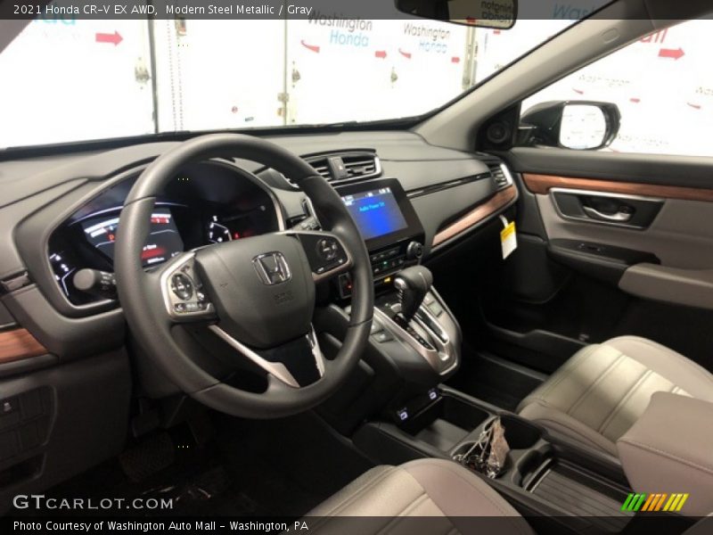 Modern Steel Metallic / Gray 2021 Honda CR-V EX AWD